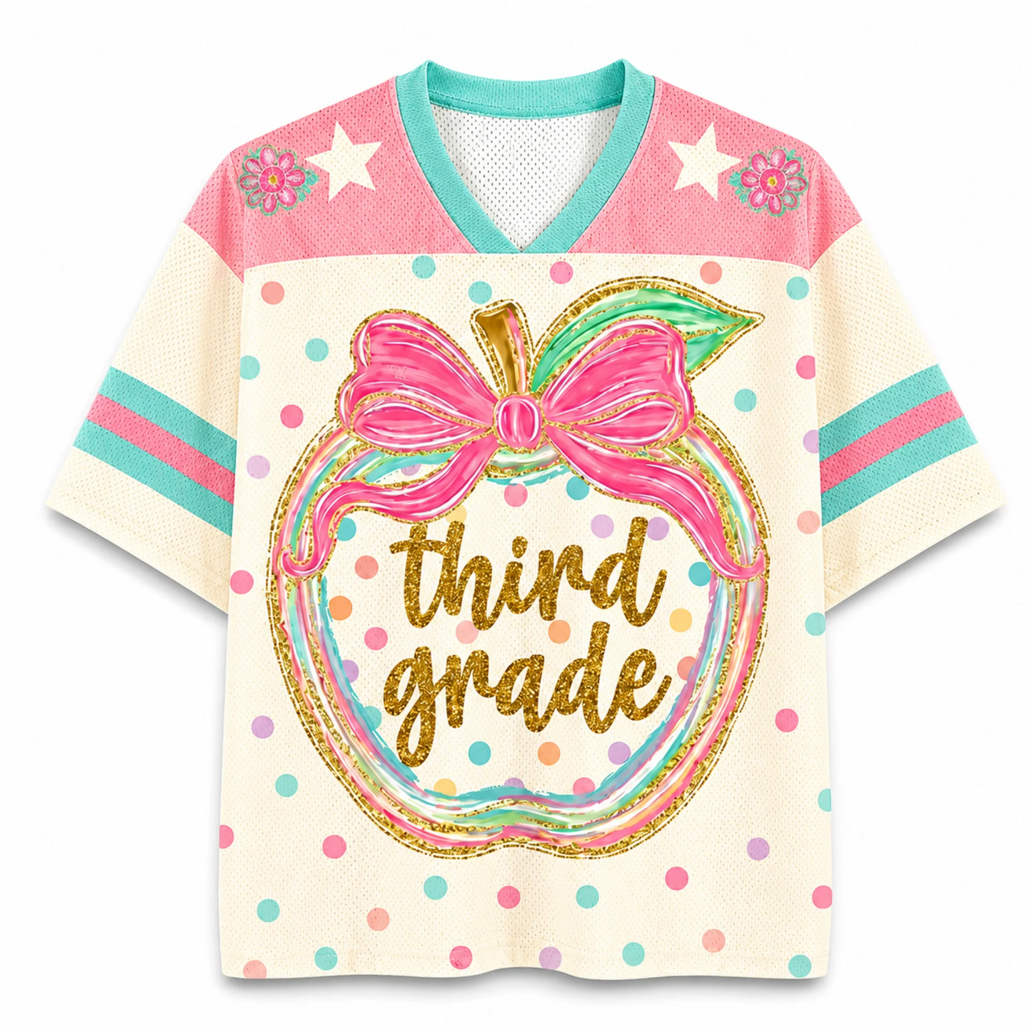 Custom Preppy Mesh Football Jersey, Personalized Name & Number Shirt