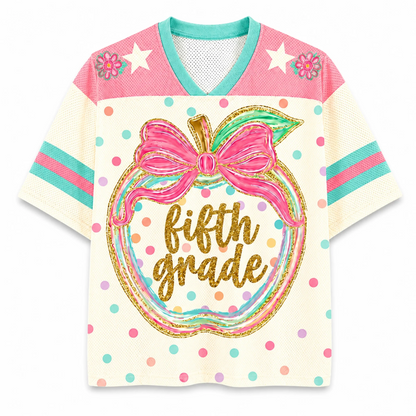 Custom Preppy Mesh Football Jersey, Personalized Name & Number Shirt