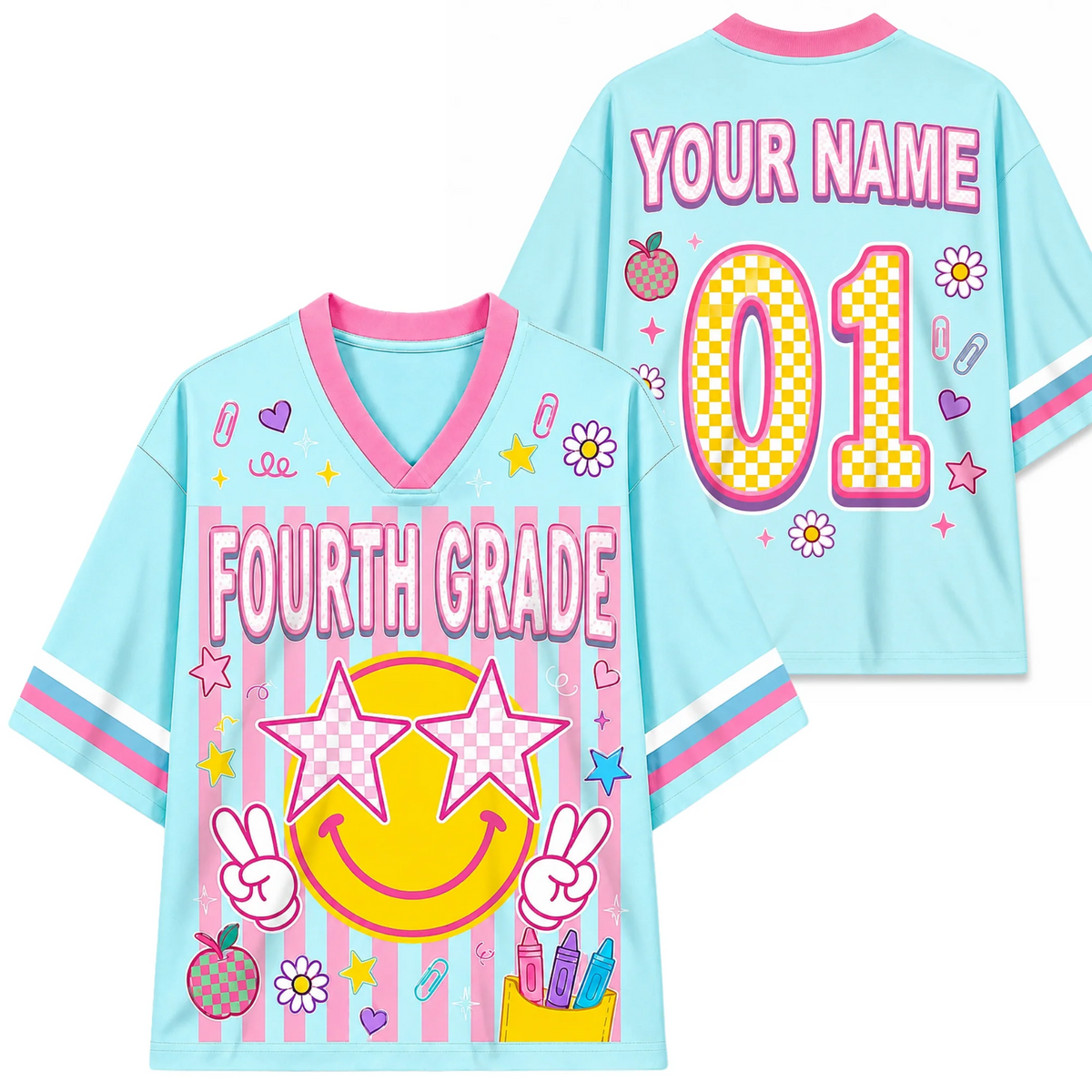 Custom Teacher Mesh Jersey, Personalized Back-to-School Shirt