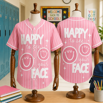 Teacher Baseball Jersey, Back-to-school Pink Jersey