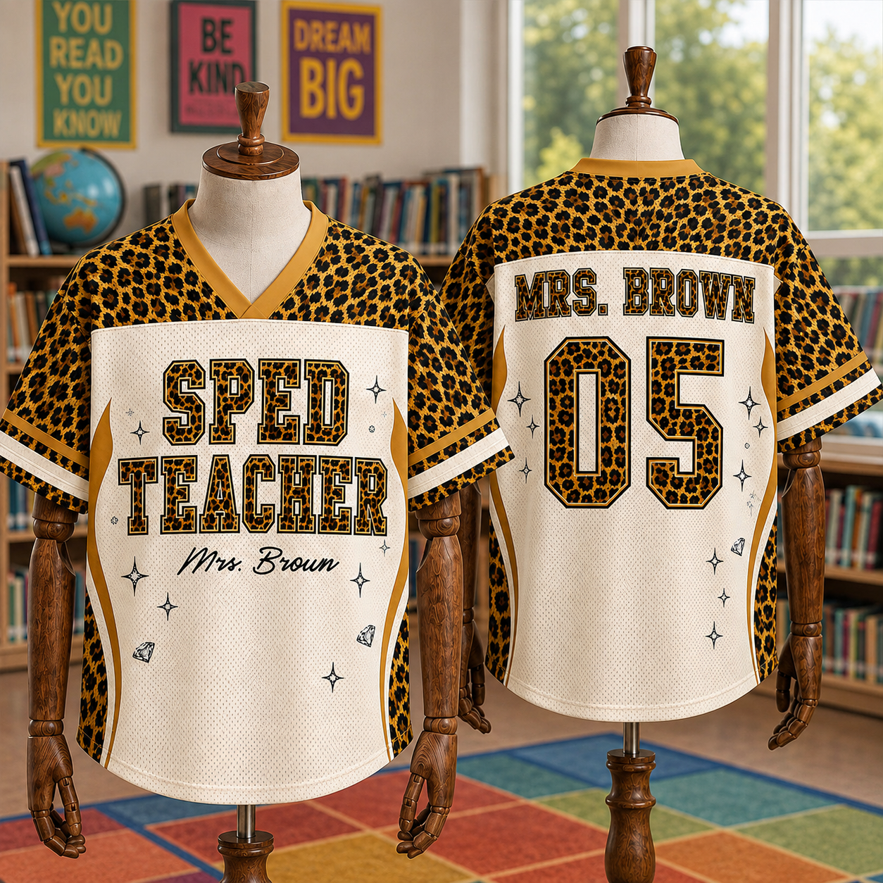 Custom Animal Safari Mesh Jersey, Wild Jungle Classroom Jersey