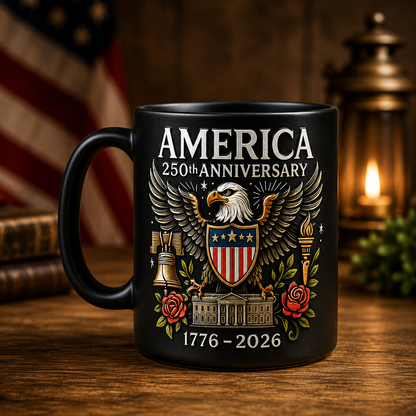 USA 250th Anniversary Mug,  America 250th Anniversary Color-Changing Mug – 1776–2026 Patriotic Gift Cup