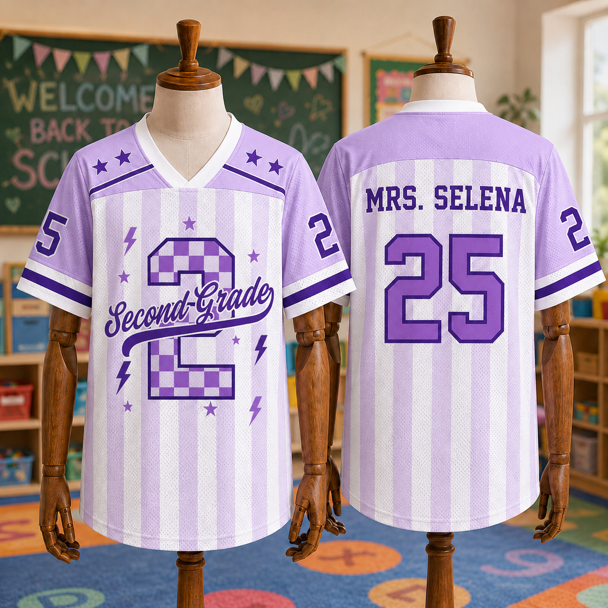 Custom Teacher Mesh Jersey, Personalized Back To School