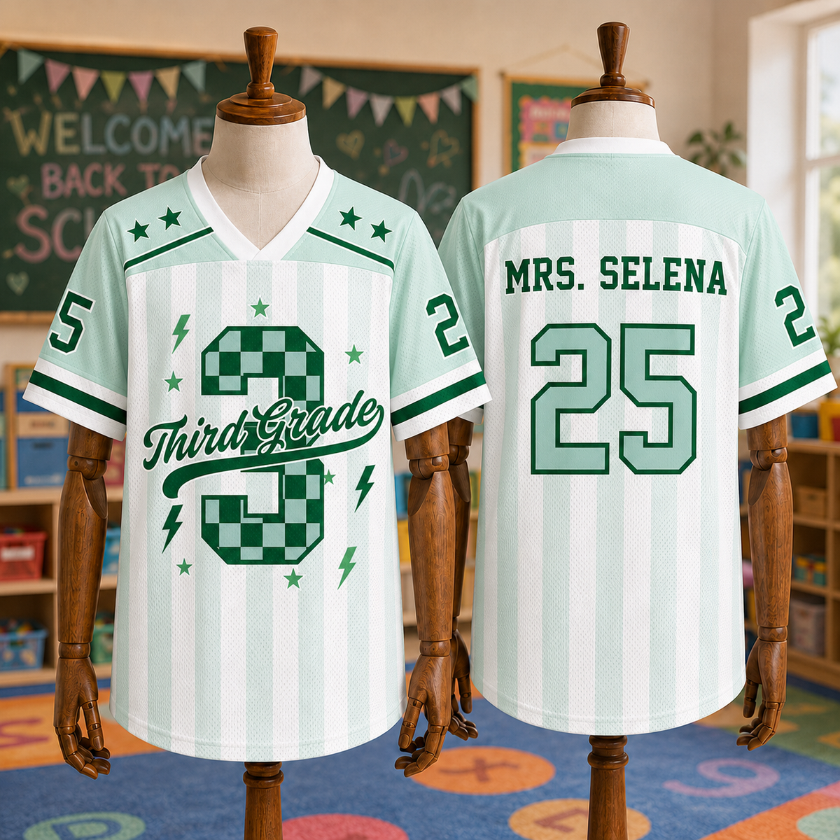 Custom Teacher Mesh Jersey, Personalized Back To School
