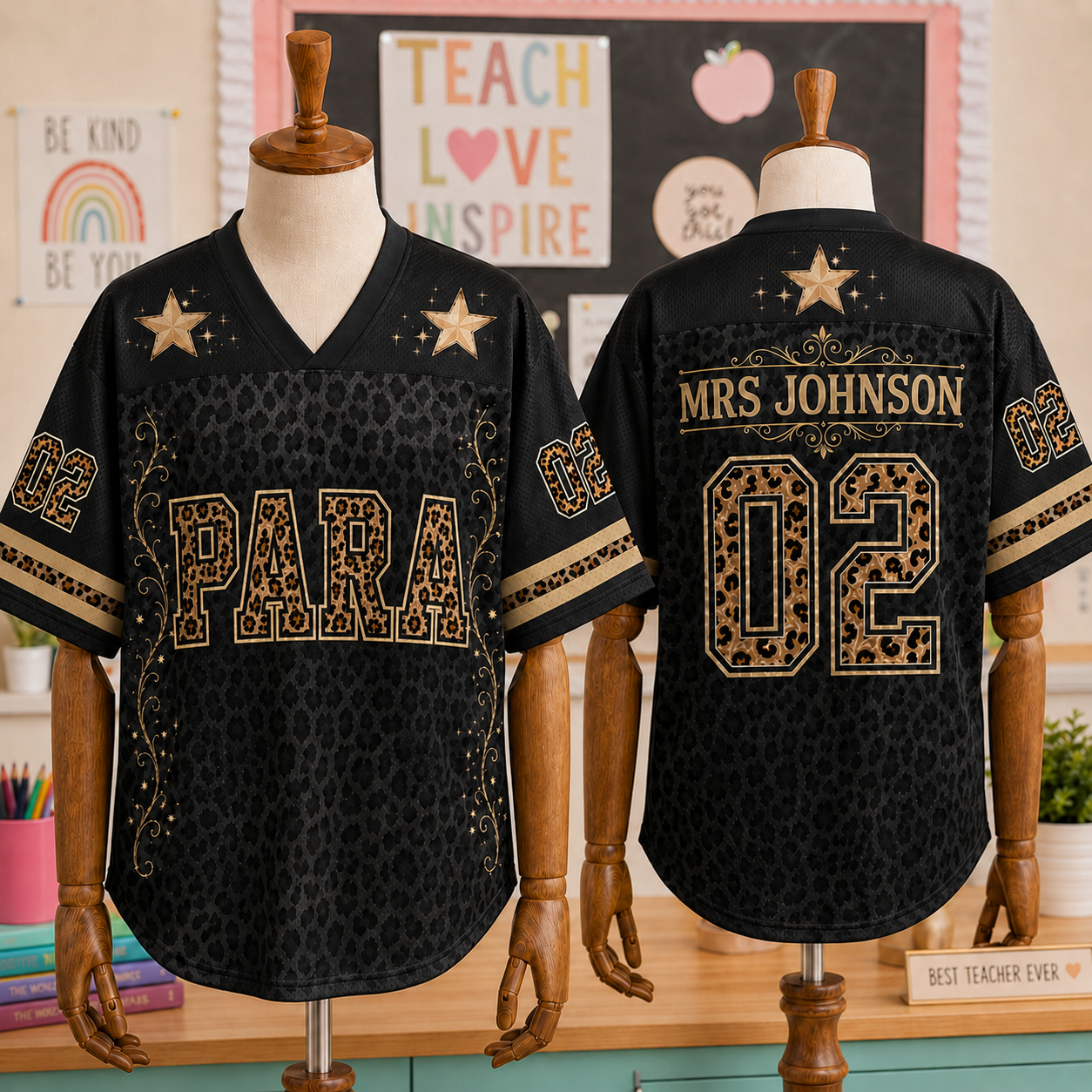 Custom Grade Level Teacher Mesh Jersey, Southern Cowgirl Teacher