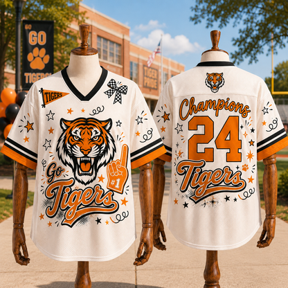 Custom Mascot Preppy Team Game Day Spirit Week Mesh Jersey