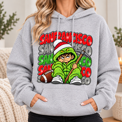 San Francisco Christmas Green Monster Sweatshirt - American Football Fan
