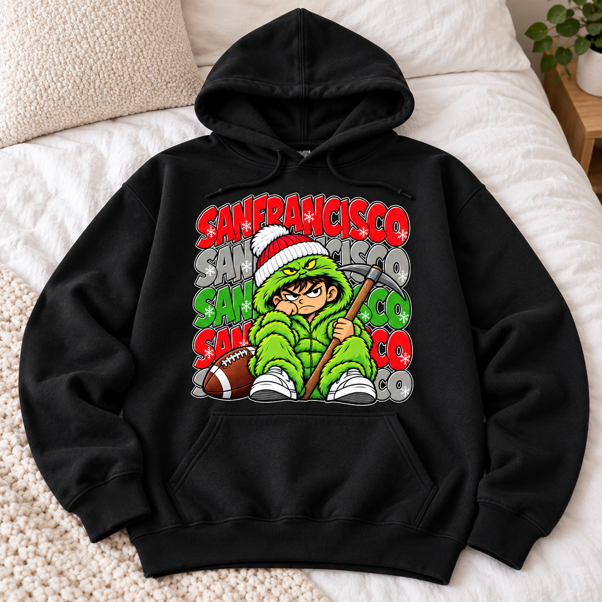 San Francisco Christmas Green Monster Sweatshirt - American Football Fan
