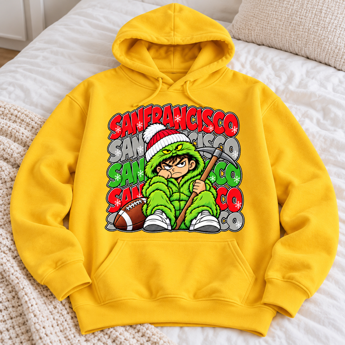 San Francisco Christmas Green Monster Sweatshirt - American Football Fan