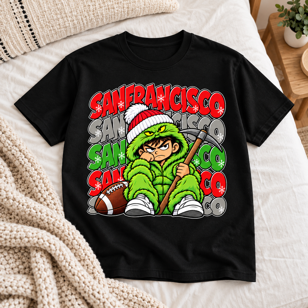 San Francisco Christmas Green Monster Sweatshirt - American Football Fan