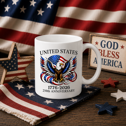 United States of America 250th Anniversary Eagle Crest Coffee Mug