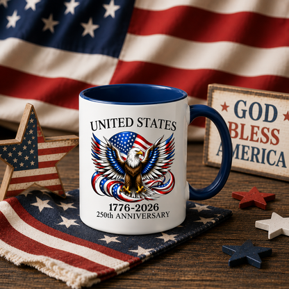 United States of America 250th Anniversary Eagle Crest Coffee Mug