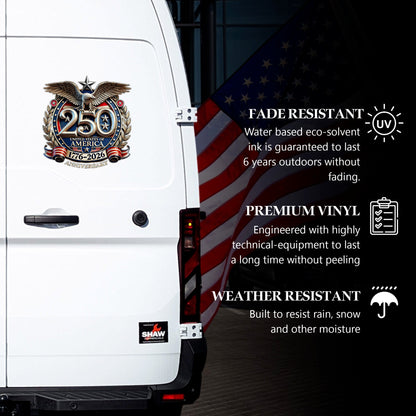 250th Anniversary Decal United States Of America Eagle Patriotic Car Decal