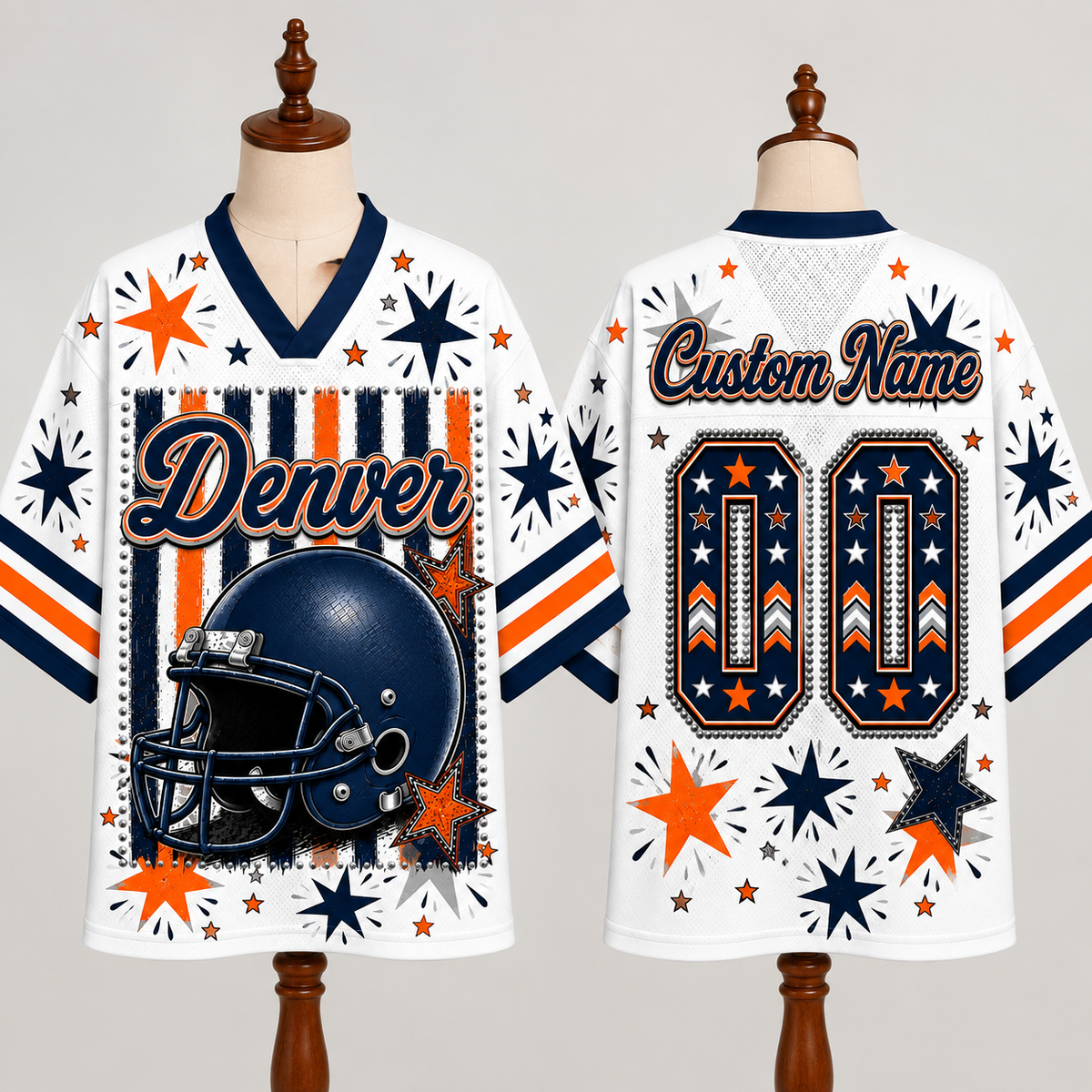 Denver  Football Mesh Jersey Team Spirit - Game Day Sport Jersey