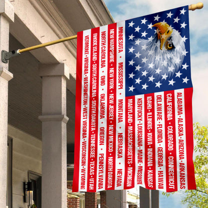 Patriotic 250th Anniversary 50 States Eagle America Flag