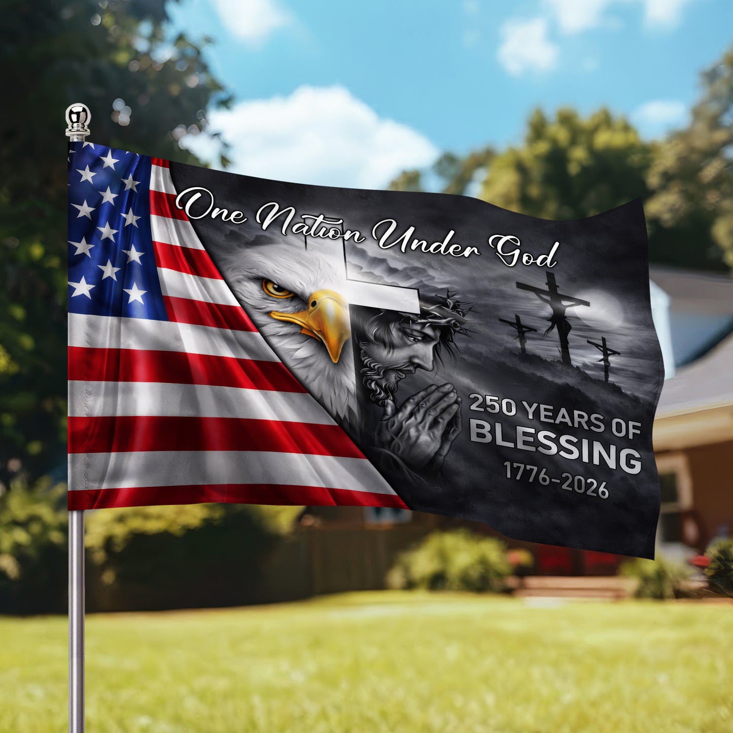 One Nation Under God 250 years of Blessing Flag