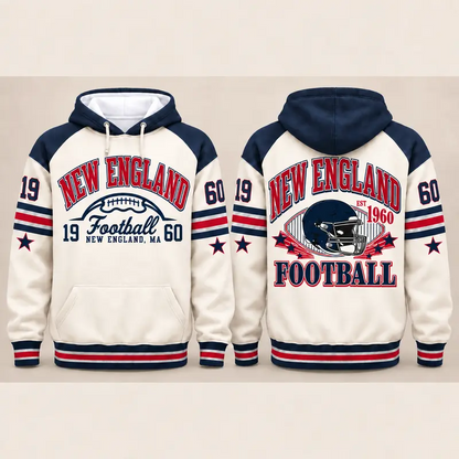 Vintage City Football Hoodie – Retro Color Block Game Day