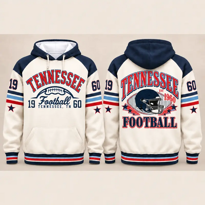 Vintage City Football Hoodie – Retro Color Block Game Day