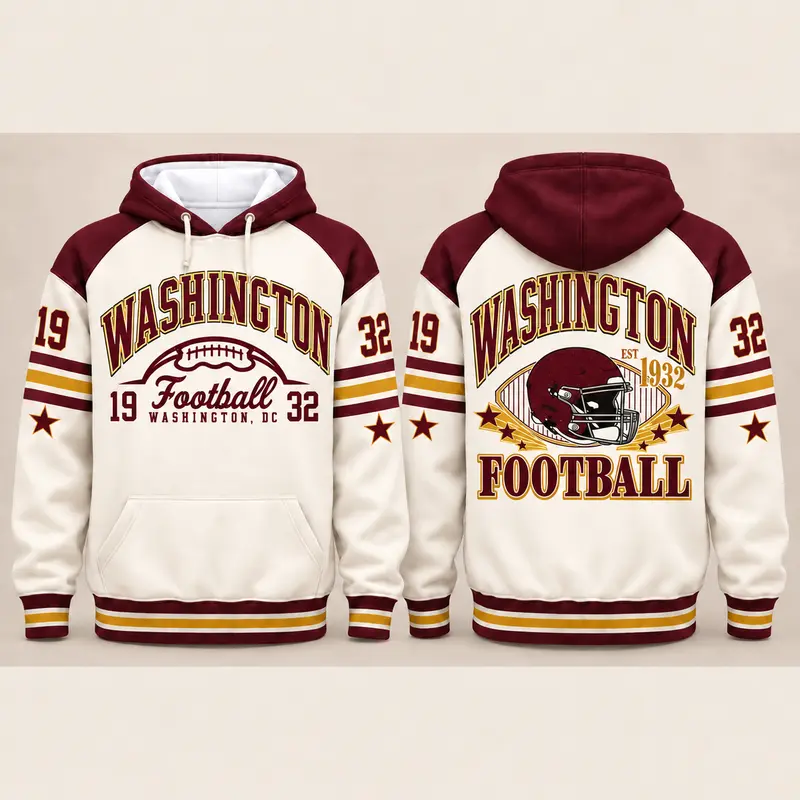 Vintage City Football Hoodie – Retro Color Block Game Day