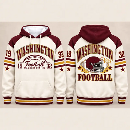 Vintage City Football Hoodie – Retro Color Block Game Day
