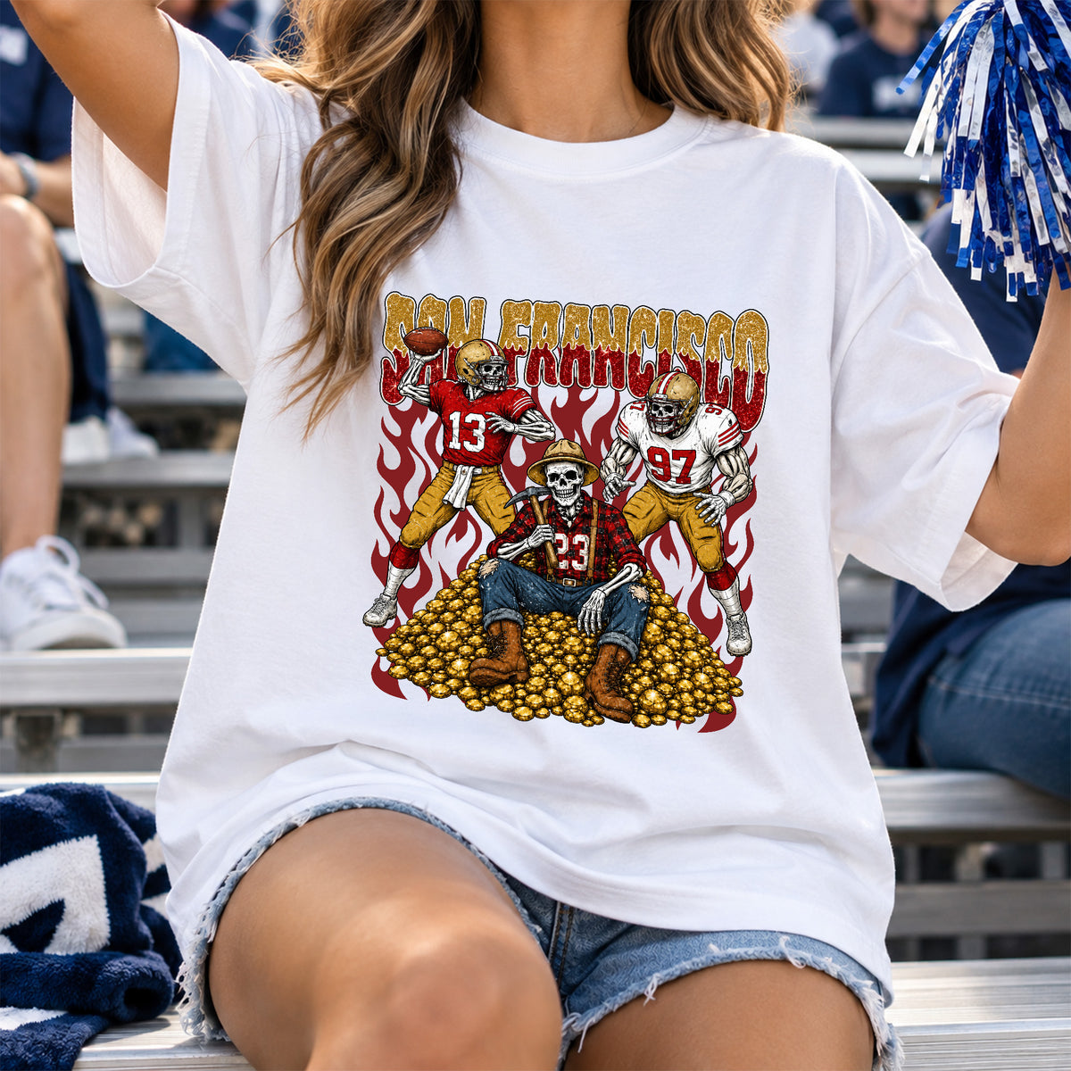 San Francisco Football Graphic T Shirt - Vintage American Football Fan Shirt
