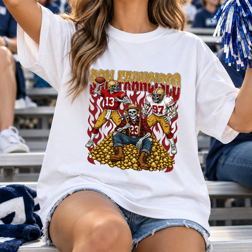 San Francisco Football Graphic T Shirt - Vintage American Football Fan Shirt