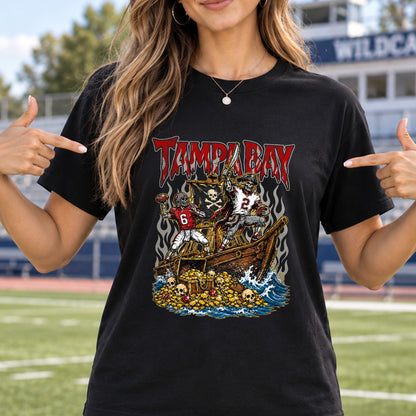 Tampa Bay Football Graphic T Shirt - Vintage American Football Fan Shirt