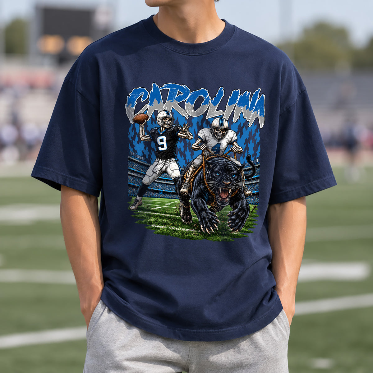 Football Graphic T Shirt - Vintage American Football Fan Shirt