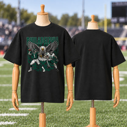 Philadelphia  Football Graphic T Shirt - Vintage American Football Fan Shirt