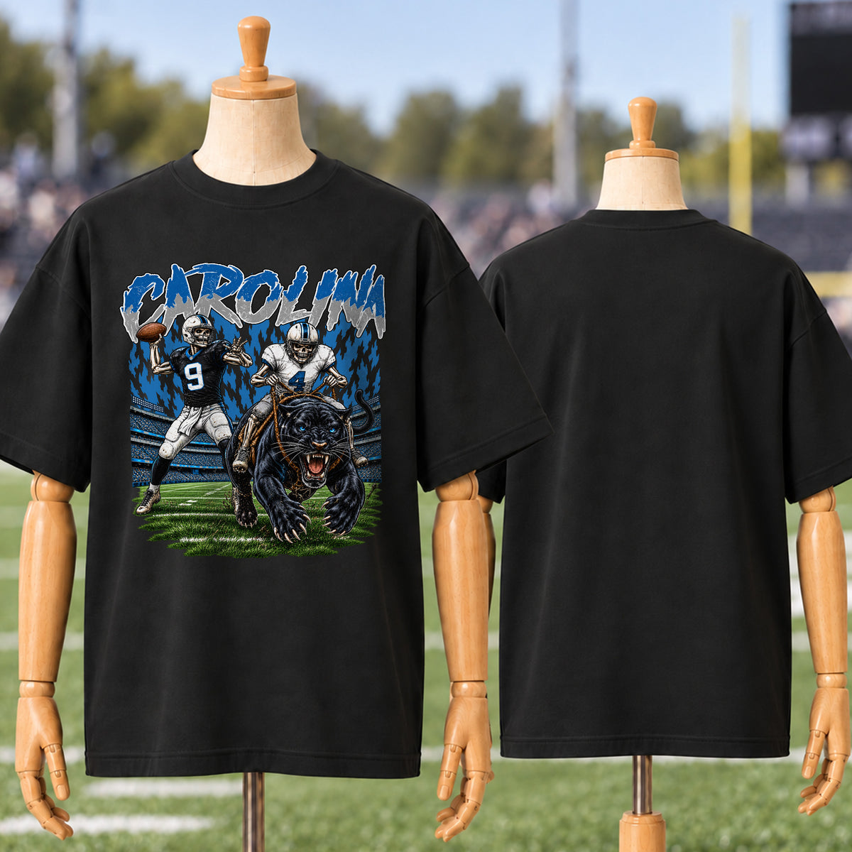 Carolina Football Graphic T Shirt - Vintage American Football Fan Shirt