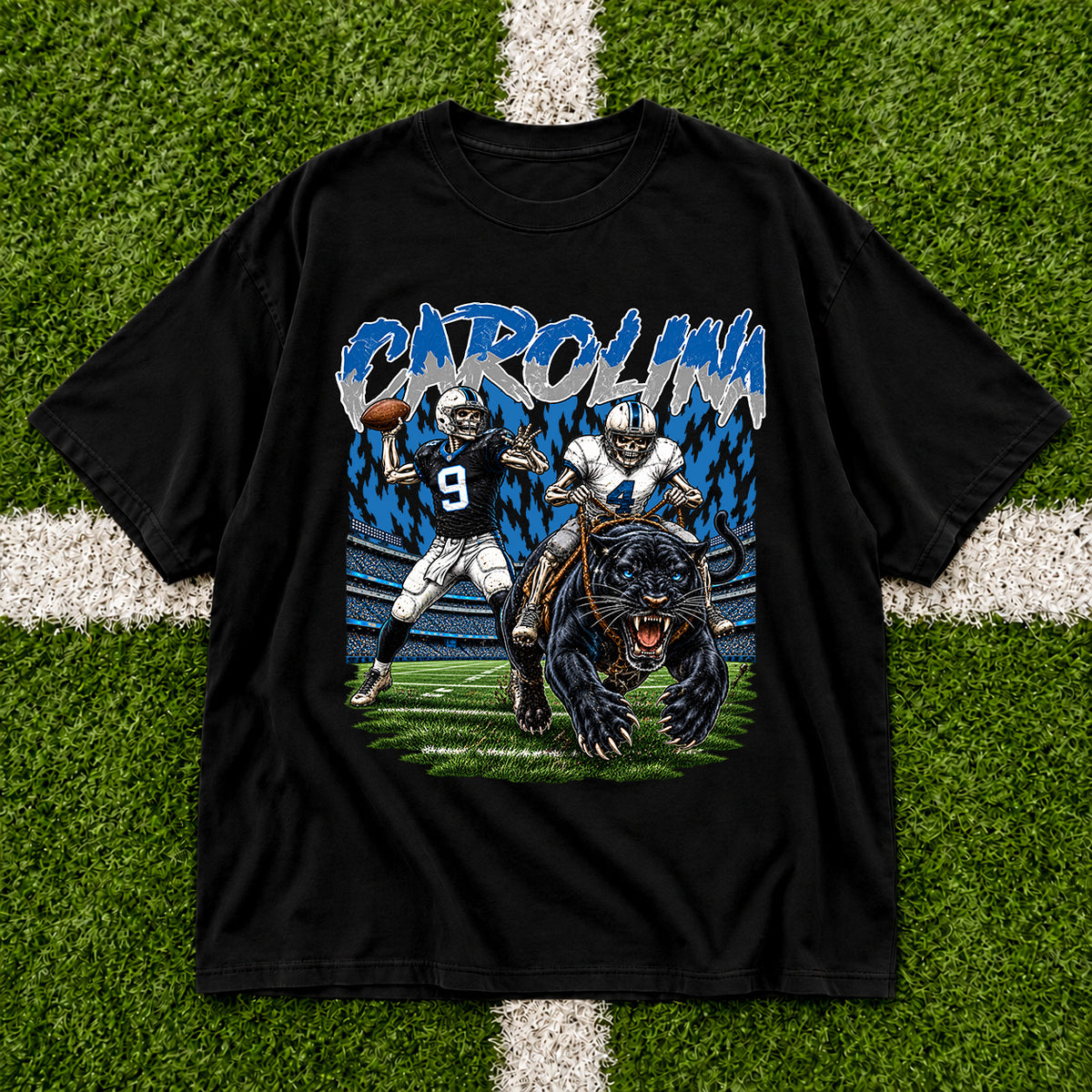 Carolina Football Graphic T Shirt - Vintage American Football Fan Shirt