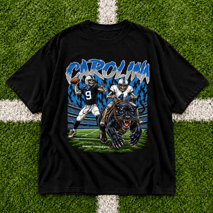 Carolina Football Graphic T Shirt - Vintage American Football Fan Shirt