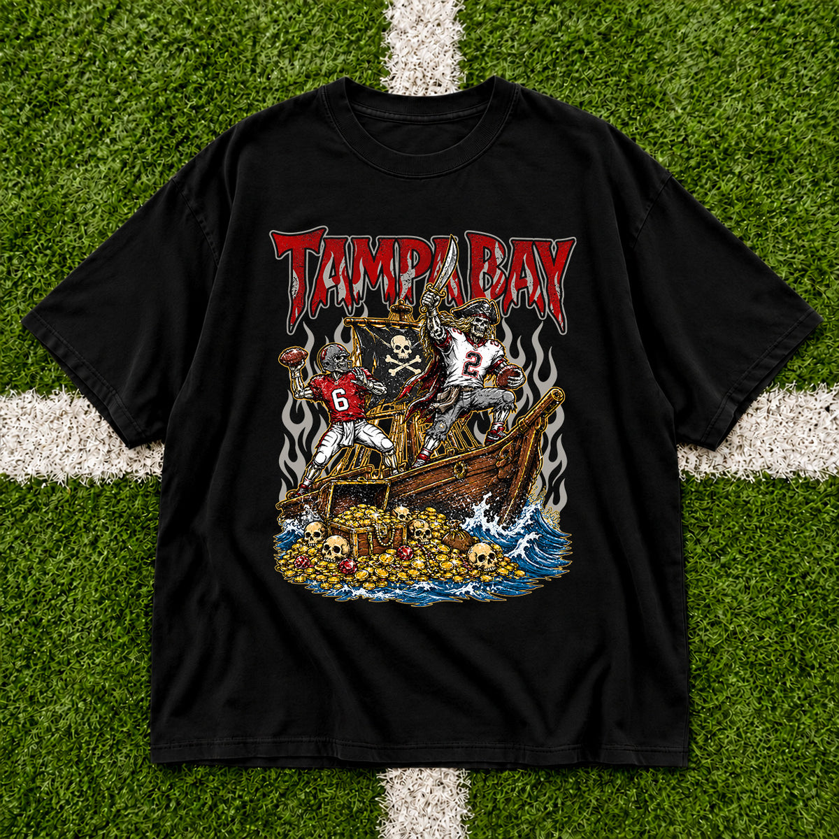 Tampa Bay Football Graphic T Shirt - Vintage American Football Fan Shirt