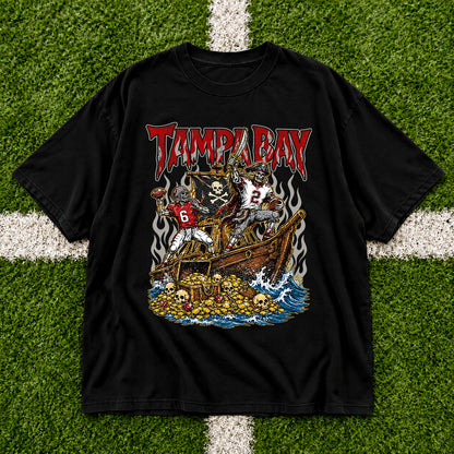 Tampa Bay Football Graphic T Shirt - Vintage American Football Fan Shirt