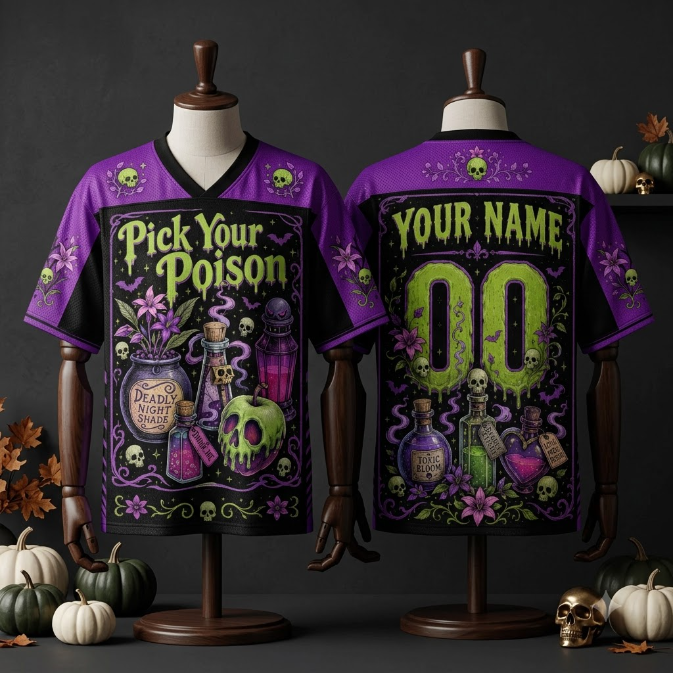 Custom Halloween Poison Mesh Jersey