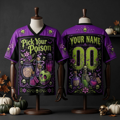 Custom Halloween Poison Mesh Jersey
