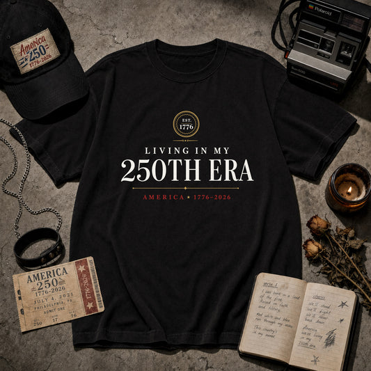 Living in my 250th ERA Stamp est 1776, America Semiquincentennial Shirt