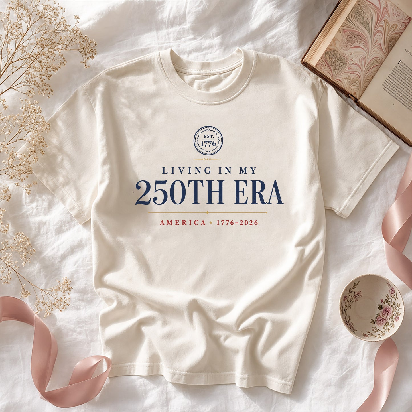 Living in my 250th ERA Stamp est 1776, America Semiquincentennial Shirt