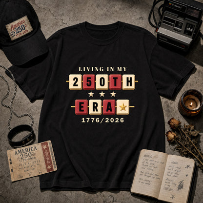 Living in my 250th ERA beaded, America Semiquincentennial Shirt