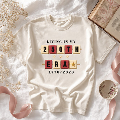 Living in my 250th ERA beaded, America Semiquincentennial Shirt