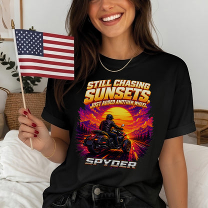 Still Chasing Sunsets Just Added Another Wheel Spyders T-shirt