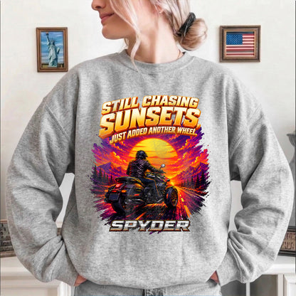 Still Chasing Sunsets Just Added Another Wheel Spyders T-shirt