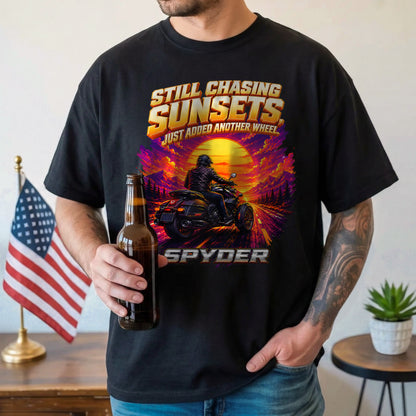 Still Chasing Sunsets Just Added Another Wheel Spyders T-shirt