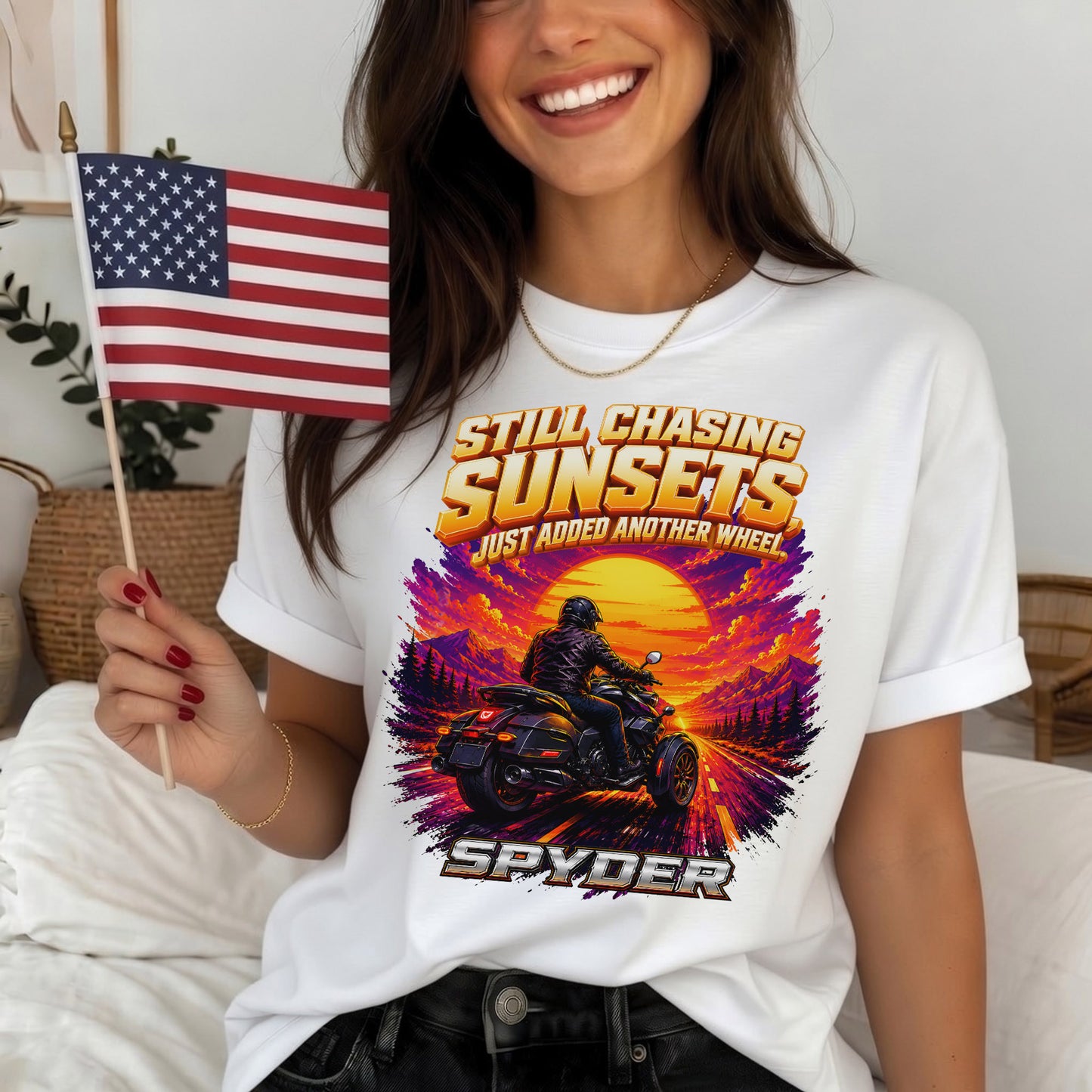 Still Chasing Sunsets Just Added Another Wheel Spyders T-shirt