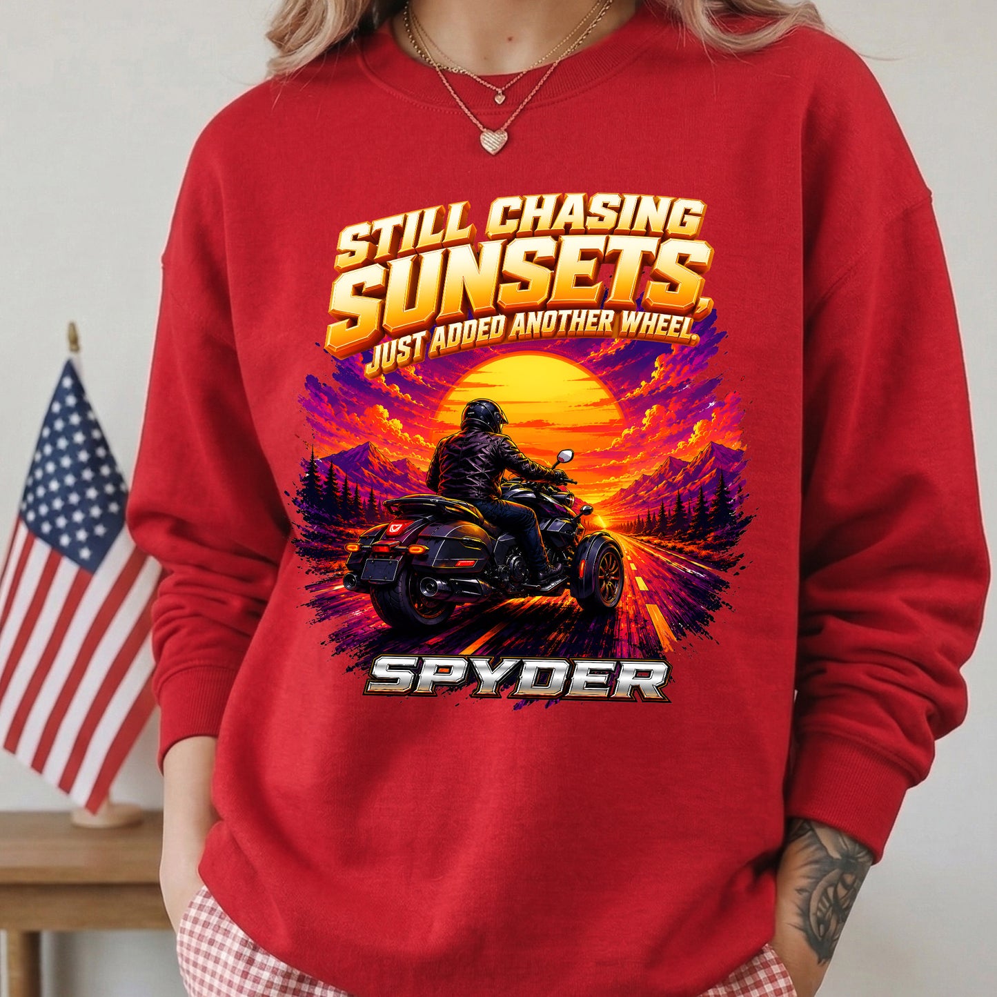 Still Chasing Sunsets Just Added Another Wheel Spyders T-shirt
