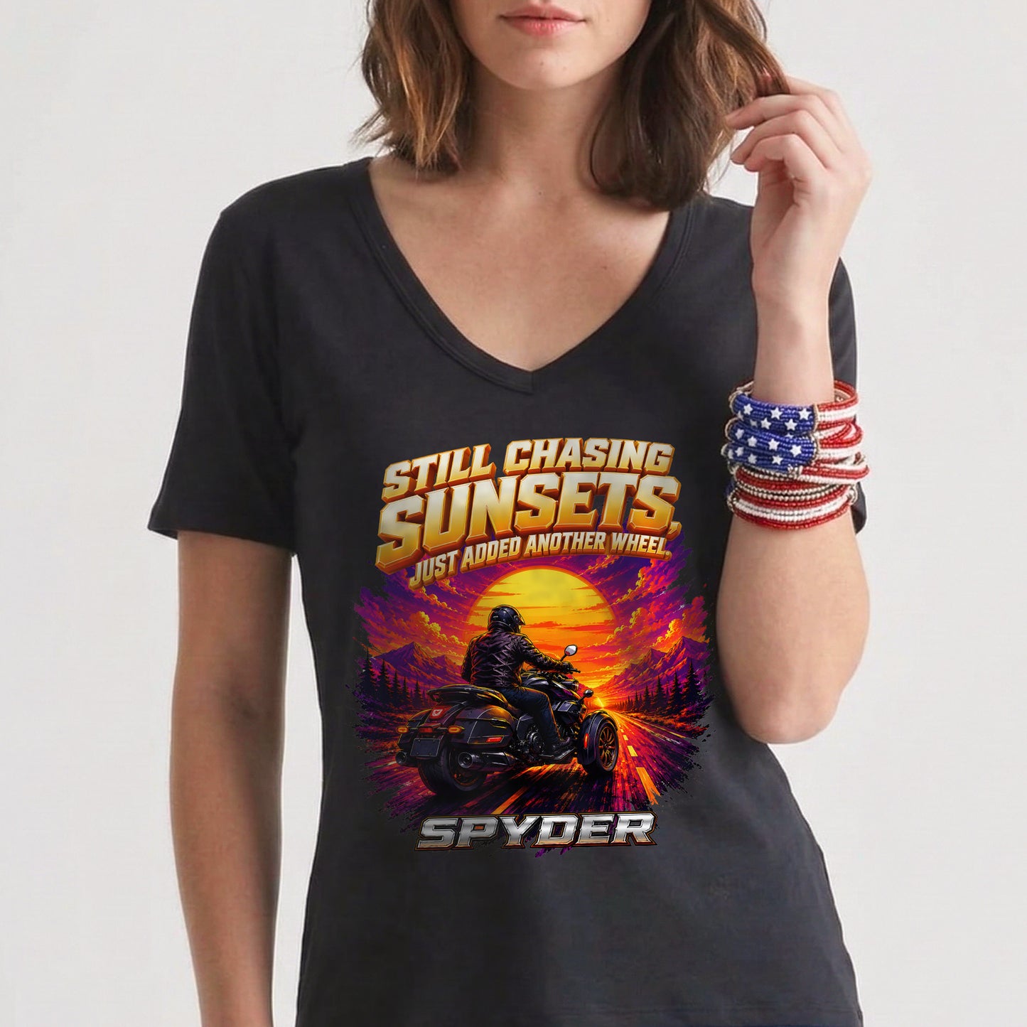 Still Chasing Sunsets Just Added Another Wheel Spyders T-shirt