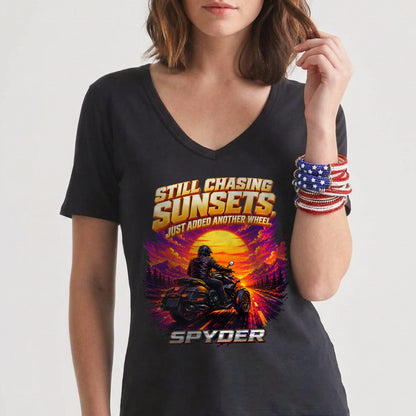 Still Chasing Sunsets Just Added Another Wheel Spyders T-shirt