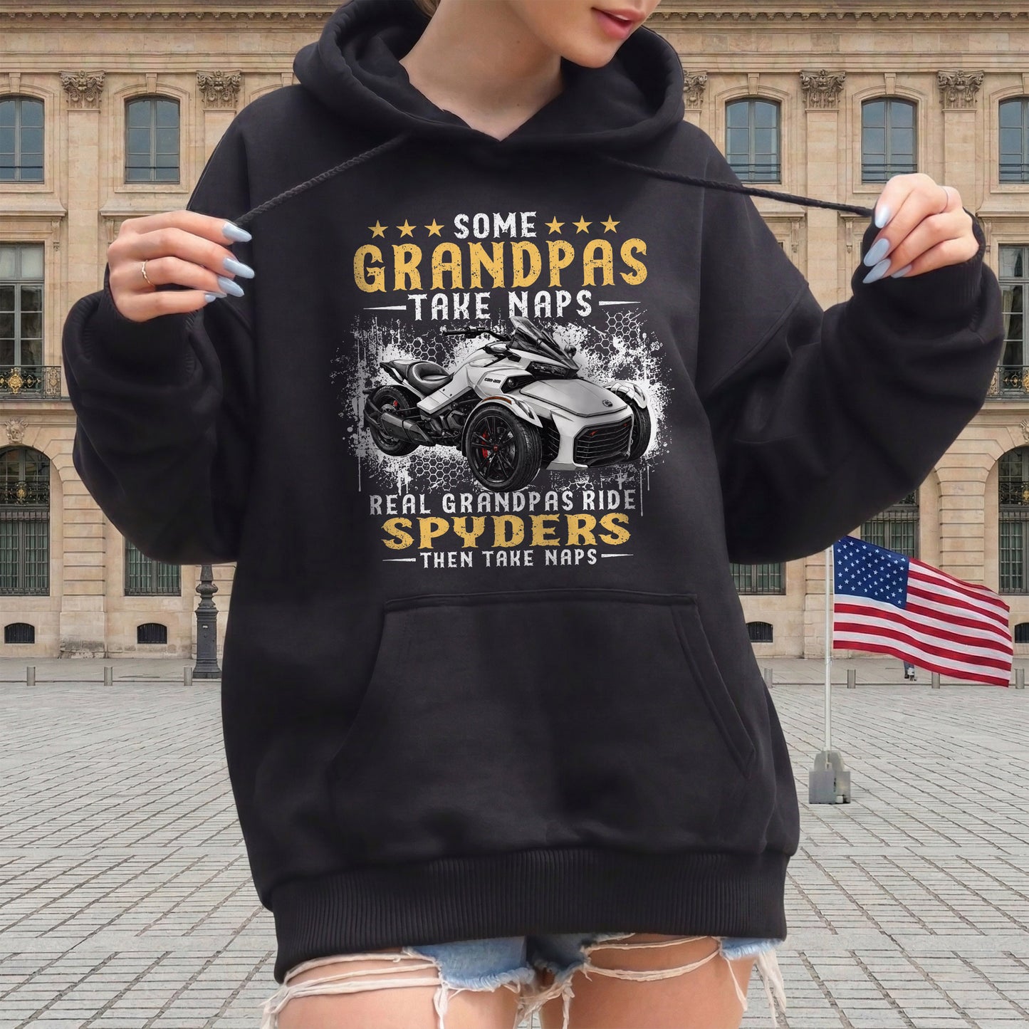 Real Grandpas Ride Spyders T-shirt