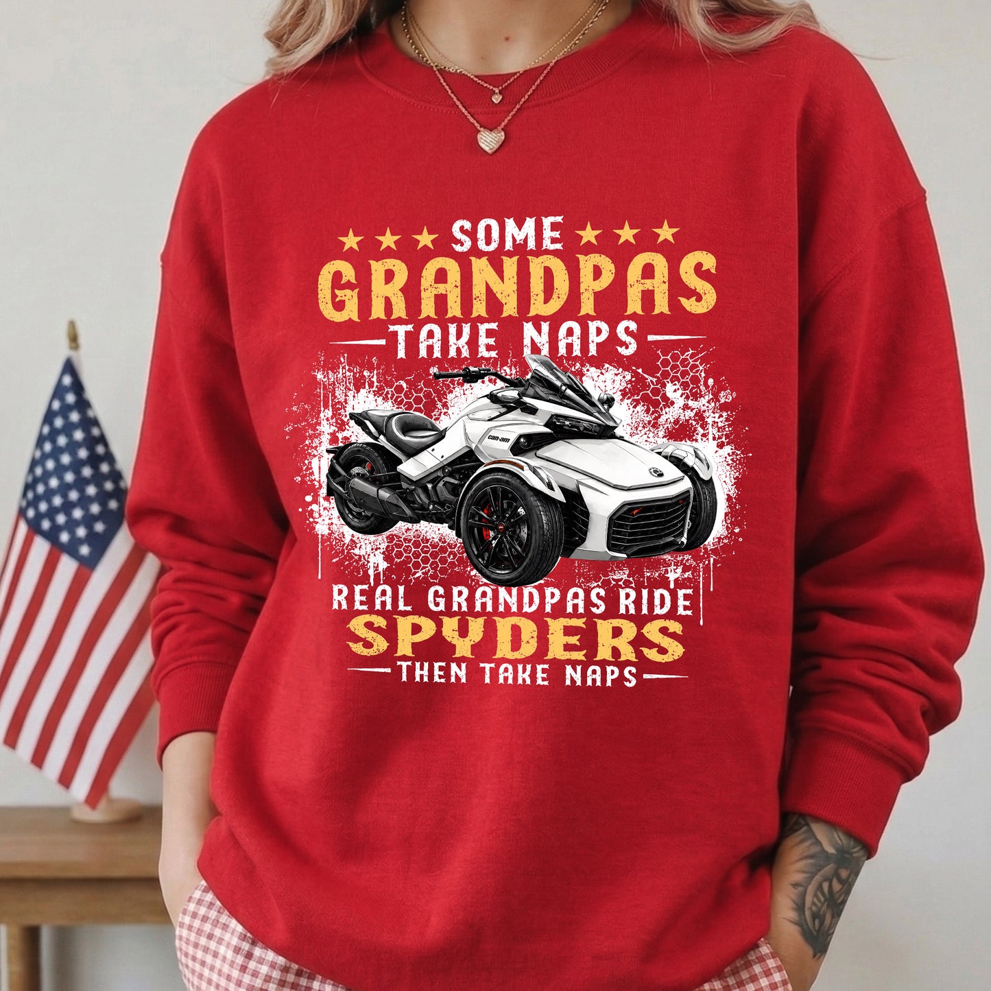 Real Grandpas Ride Spyders T-shirt