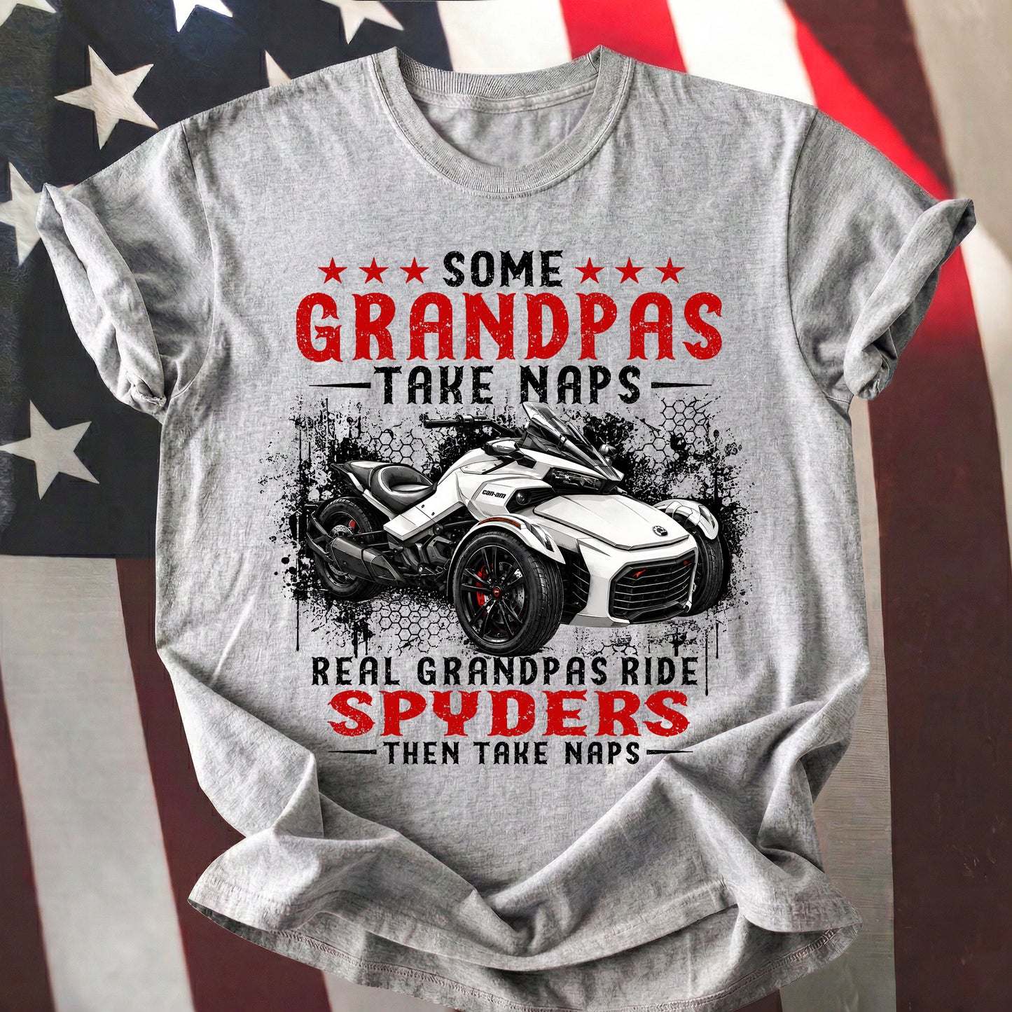 Real Grandpas Ride Spyders T-shirt